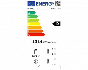 Breite 1700 mm: Energieeffizienzklasse D