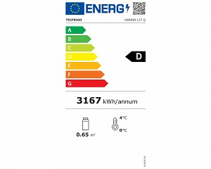 Breite 1341 mm: Energieeffizienzklasse D