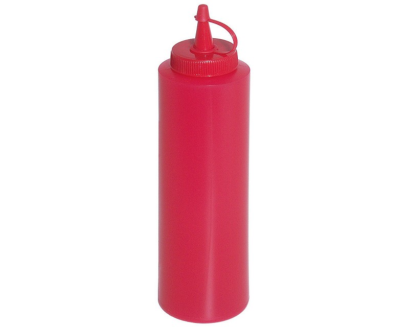 rot Quetschflasche Dosierflasche Soßenflasche mit Verschlusskappe 0,35L Farbe 
